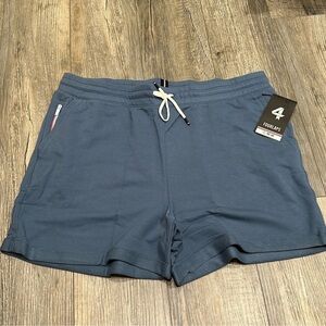 Nwt Fourlaps shorts. High end. Color is steel blue. Size small.